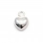 925 sterling silver charm heart 4x6mm x 2pcs