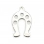 Horseshoe charm, sterling silver 925, in size of 11x16mm x 1pc