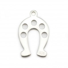 Horseshoe charm, sterling silver 925, in size of 11x16mm x 1pc