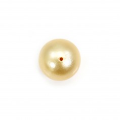 South Sea pearls, fully drilled, champagne, round, 9.5-10mm x 1pc