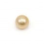 South Sea pearl, champagne, round, 9-9.5mm x 1pc