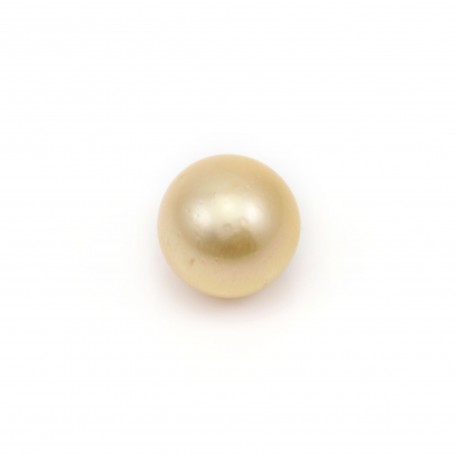 South Sea pearl, champagne, round, 9-9.5mm x 1pc