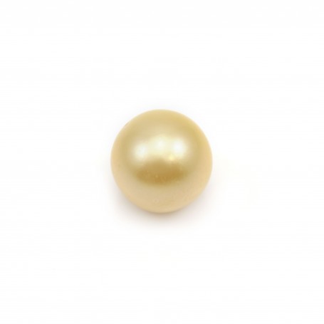 Perle d'Australie, champagne, ronde, 9.5-10mm x 1pc