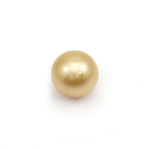 Perle des mers du Sud, dorée, ronde, 9-9.5mm x 1pc