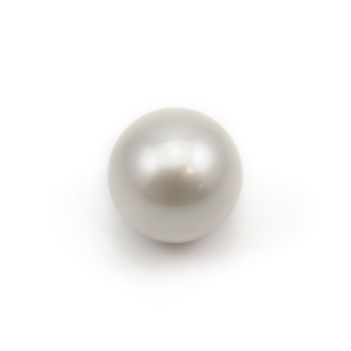 Perla del Mar del Sur, blanca, redonda, 13-14mm, AA x 1pc