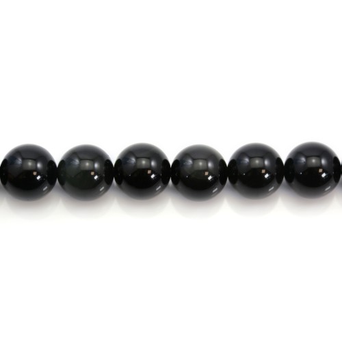 Obsidian round beads 8mm x 10pcs