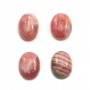 Pink rhodochrosite cabochon, in oval shape, in size of 10x13mm x 1pc