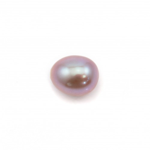 Perlas cultivadas de agua dulce, semiperforadas, moradas, ovaladas, 4-4.5mm x 2pcs