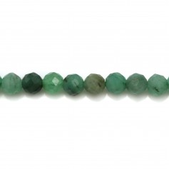Smeraldo, rotondo sfaccettato, 3 mm x 10 pz