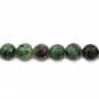Ruby Zoisite Faceted Round 16mm x 40cm