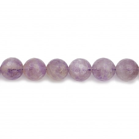 Clear Amethyst Faceted Round 16mm x 40cm