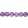 Clear amethyst faceted flat round 8mm x 40cm