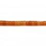Orange aventurine,in the shape of a roundel 2x4.5mm x 38cm