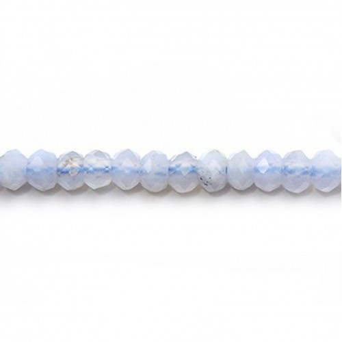 Chalcedony Faceted Rondelle 3x5mm x 10 pcs