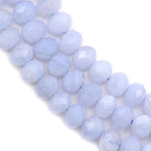 Blue Chalcedony Faceted Rondelle 4*6mm x 40cm