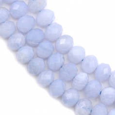 Blue Chalcedony in faceted roundel 4x5mm x 39cm