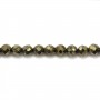Pyrite Faceted Round 3mm x 40cm 