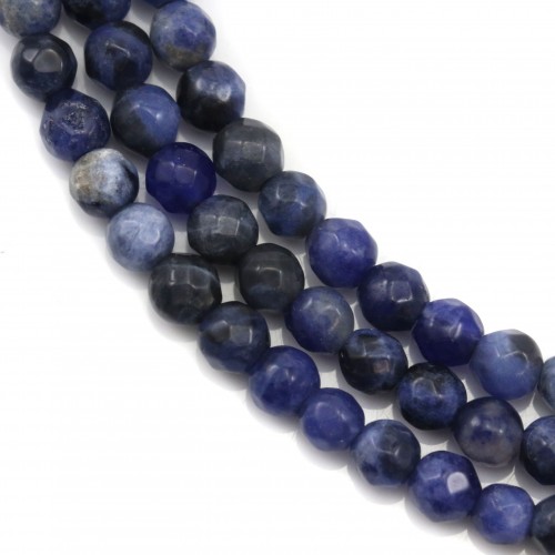 Sodalite faceted round 4mm x 40cm