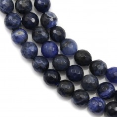 Sodalite faceted round beads 6mm x 40cm