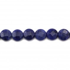Sodalite flat round faceted 8mm x 4pcs.