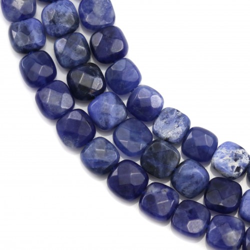 Sodalite faceted square 6mm x 40cm