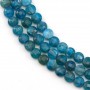 Apatite in blue color, in shape of a faceted roundel, 3 * 4mm x 39cm