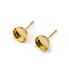 Pins d'oreilles set for cabochon 6mm x 2pcs