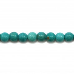 Round green treated turquoise 3mm x 40pcs