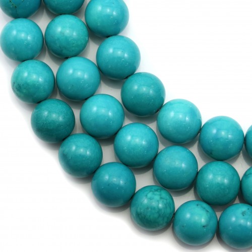 Turquoise green treated round 8mm x 40cm