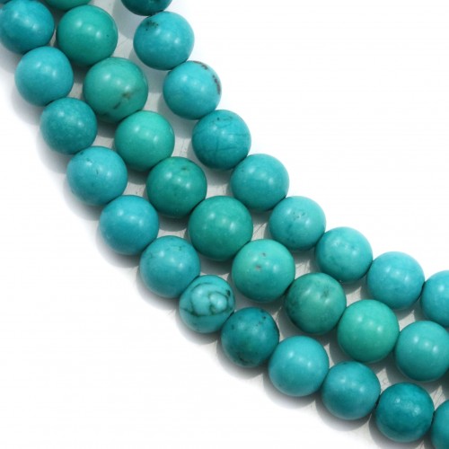 Turquoise green treated round 6mm x 40cm