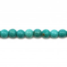 Round green treated turquoise 4mm x 20pcs