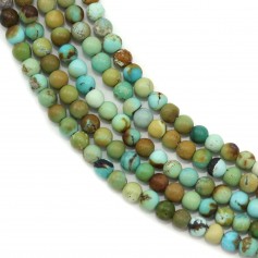 Natural turquoise, in round shape, 2 - 2.5mm x 40cm