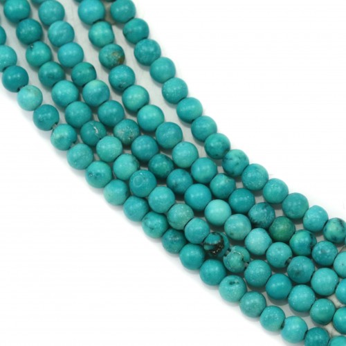 Turquoise green treated round 2mm x 40cm