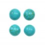 Cabochon reconstituated turquoise round 12mm x 4 pcs