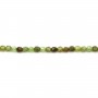 Green garnet faceted round beads 3mm x 40cm