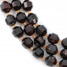 Garnet, octagonal faceted shape, in the size of 10-11mm x 39cm