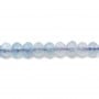 Aquamarine, faceted roundel, 2.5x4mm x 39cm, quality A