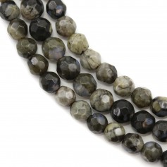 Natural Grey Opal Faceted Beads 4mm x 40cm