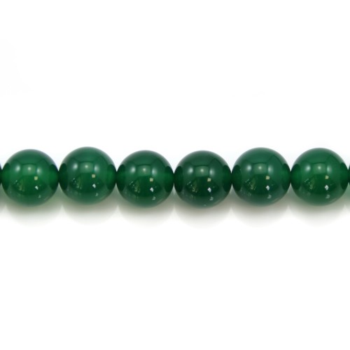 Agata verde redonda 10mm x 4 piezas