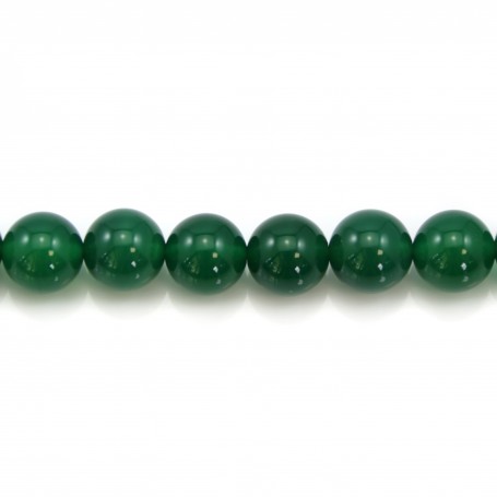 Green Agate round 14mm x 2pcs