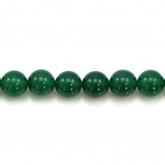 Ágata verde redonda 14mm x 2 piezas