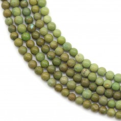Natural round green turquoise 3-3.5mm x 40cm