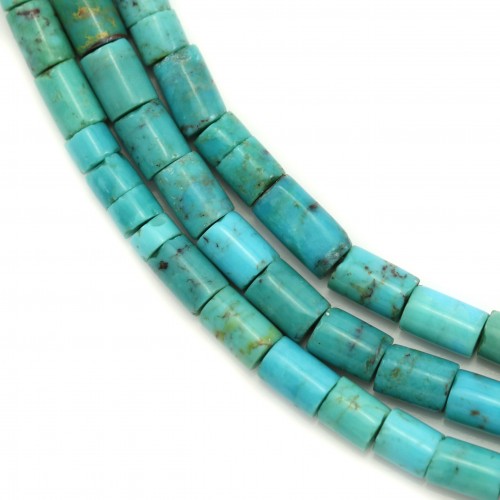 Turquoise, in the shape of a tube, size 4x6mm x 40cm