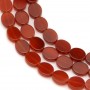 Red agate oval 10x12mm x 40cm