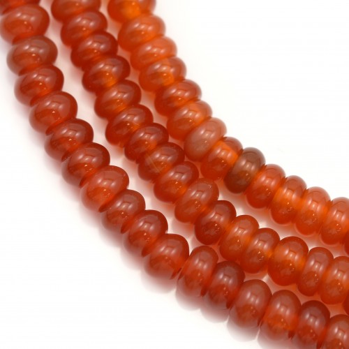 Red agate rondelle 3x5mm x 40cm