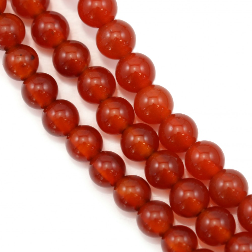 Roter Achat rund 4mm x 40cm - Roter Achat für Profis