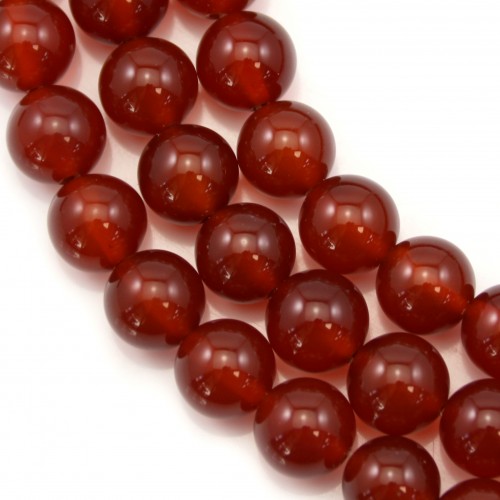 Agate rouge ronde 10mm x 40cm