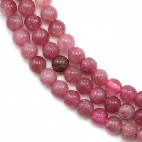 Pink tourmaline rounded 4mm x 40cm