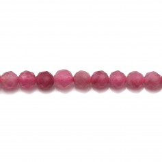 Pink Tourmaline, round faceted shape and size 3mm x 10pcs