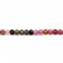 Tourmaline in shape of round faceted, 3mm x 40cm